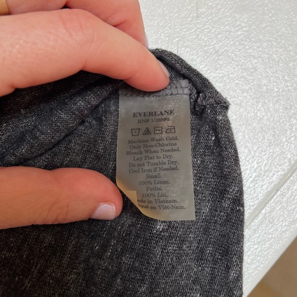 Everlane classic linen tank top charcoal - size s - Picture 4 of 4